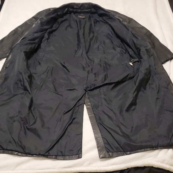 Pelle Black 100% Genuine Leather Trench Coat - Picture 5 of 10